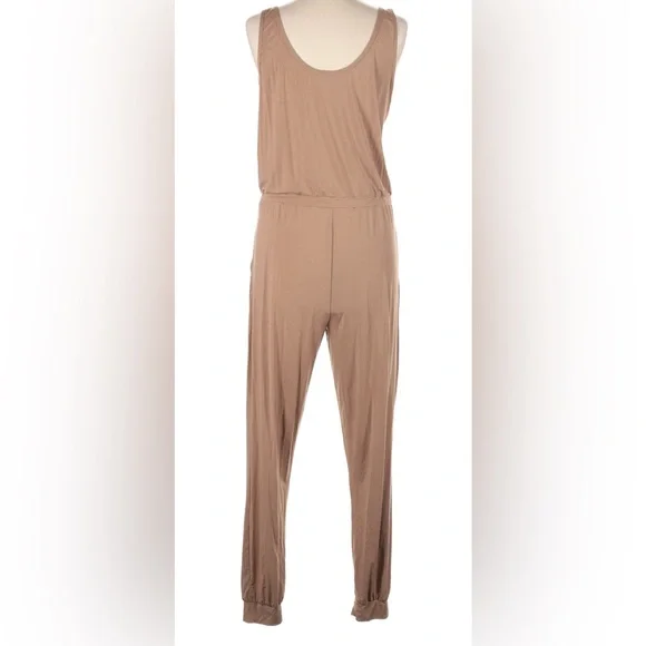 Commando Butter Tank Lounge Suit Jumpsuit Romper Tan Nude Size L airport outfit - Picture 3 of 6